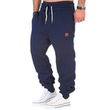 Men's solid color sweatpants with drawstring waist